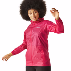 Regatta Womens Pack-It III Waterproof Packaway Outdoor Jacket - 22, Pink Potion