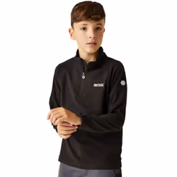 Regatta Kids Loco Half Zip Mini Stripe Outdoor Pullover Fleece - 5-6Yrs, Black