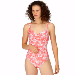 Regatta Womens Sakari Tummy Control Swim Swimming One Piece Costume - 10, Peach Bloom