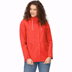 Regatta Womens Bayla Giovanna Fletcher Collection Waterproof Hooded Jacket Coat - 10, Miami Red