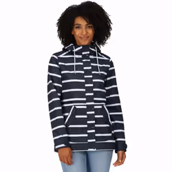 Regatta Womens Bayla Giovanna Fletcher Collection Waterproof Hooded Jacket Coat - 8, Navy/White