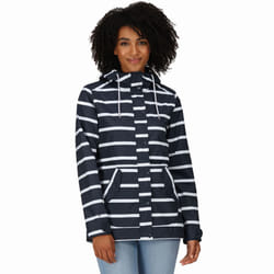 Regatta Womens Bayla Giovanna Fletcher Collection Waterproof Hooded Jacket Coat - 8, Navy/White