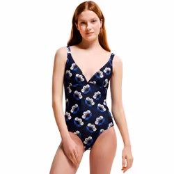 Regatta Womens Orla Kiely All Over Pattern One Piece Swim Swimming Costume - 8, Navy Passion
