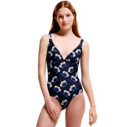 Regatta Womens Orla Kiely All Over Pattern One Piece Swim Swimming Costume - 8, Navy Passion