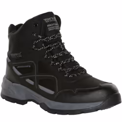 Regatta Mens Venture ISOTEX Waterproof Outdoor Walking Hiking Mid Rise Boots - 7 UK, Black/Granite