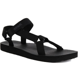 Regatts Mens Vendeavour Hook & Loop Strappy Outdoor Walking Hiking Sandals - 8 UK, Black