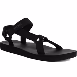 Regatts Mens Vendeavour Hook & Loop Strappy Outdoor Walking Hiking Sandals - 11 UK, Black