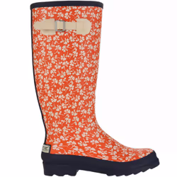 Regatta Womens Orla Kiely Hi Patterned Adjustable Wellington Boots Wellies - 5 UK, Parsley Satsuma