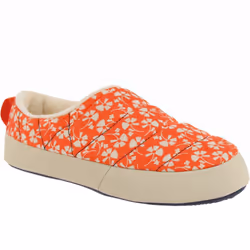Regatta Womens Orla Kiely Slip On Warm Winter Padded Slippers Tent Mule - 3 UK, Parsley Satsuma
