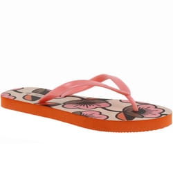 Regatta Womens Orla Kiely Cushioned Summer Beach Sandals Thongs Flip Flops - 3 UK, Passion Flower Fuchsia