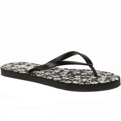 Regatta Womens Orla Kiely Cushioned Summer Beach Sandals Thongs Flip Flops - 3 UK, Parsley Black