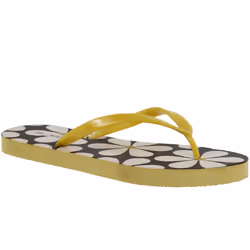 Regatta Womens Orla Kiely Cushioned Summer Beach Sandals Thongs Flip Flops - 3 UK, Daisy Black