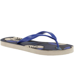 Regatta Womens Orla Kiely Cushioned Summer Beach Sandals Thongs Flip Flops - 3 UK, Passion Flower