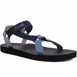 Regatts Mens Vendeavour Hook & Loop Strappy Outdoor Walking Hiking Sandals - 8 UK, Blue Block Black