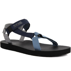Regatts Mens Vendeavour Hook & Loop Strappy Outdoor Walking Hiking Sandals - 8 UK, Blue Block Black