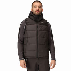 Regatta Mens Nevado Heavyweight Hooded Outdoor Warm Winter Bodywarmer Gilet - S, Black Ash