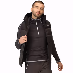Regatta Mens Nevado Heavyweight Hooded Outdoor Warm Winter Bodywarmer Gilet - S, Black Ash