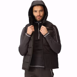 Regatta Mens Nevado Heavyweight Hooded Outdoor Warm Winter Bodywarmer Gilet - S, Black Ash