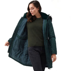 Regatta Womens Lellani Waterproof Hooded Giovanna Fletcher Collection Jacket - 12, Darkest Spruce