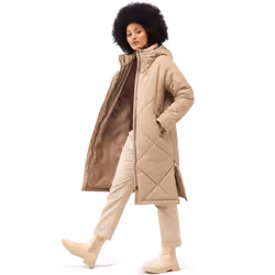 Regatta Womens Cambrie Quilted Warm Winter Long Padded Jacket Coat - 16, Barleycorn