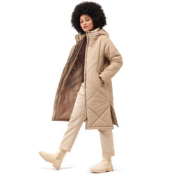 Regatta Womens Cambrie Quilted Warm Winter Long Padded Jacket Coat - 16, Barleycorn