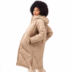 Regatta Womens Cambrie Quilted Warm Winter Long Padded Jacket Coat - 18, Barleycorn