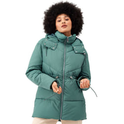 Regatta Womens Rurie Baffled Water Repellent Padded Jacket Coat - Forest Green - 20, Forest Green