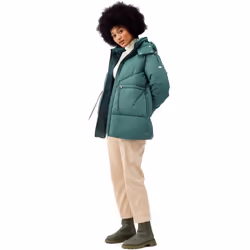 Regatta Womens Rurie Baffled Water Repellent Padded Jacket Coat - Forest Green - 20, Forest Green