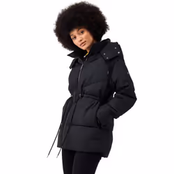 Regatta Womens Rurie Baffled Water Repellent Padded Jacket Coat - 16, Black