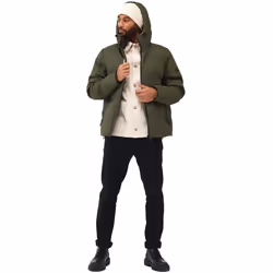 Regatta Mens Saltern Quilted Warm Hooded Water Repellent Jacket - Dark Khaki - 3XL, Dark Khaki