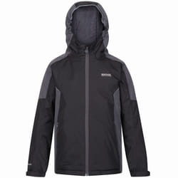 Regatta Kids Hurdle IV Waterproof Insulated Warm Hooded Jacket Coat - 3-4 Yrs, Black Seal Grey