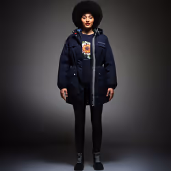 Regatta x Christian Lacroix Womens Cailar Longline Waterproof Jacket Coat - 10, Navy