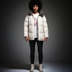 Regatta x Christian Lacroix Womens Gallician Baffled Padded Jacket Coat - 18, Pearl