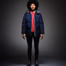 Regatta x Christian Lacroix Womens Gallician Baffled Padded Jacket Coat - 10, Navy