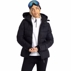 Dare 2 b Womens Glamourize IV Faux Fur Hooded Waterproof Ski Jacket - Black - 14, Black