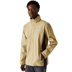 Regatta Mens Matt Lightweight Waterproof Hooded Outdoor Walking Jacket Coat - S, Oat/Ash