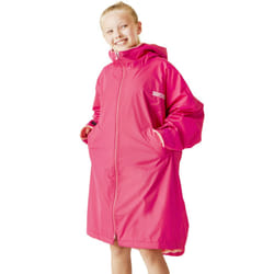 Regatta Kids Spirit Of Adventure Hooded Waterproof Warm Drying Changing Robe - 9-13 Yrs, Pink Potion