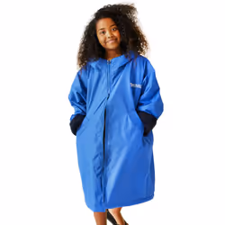Regatta Kids Spirit Of Adventure Hooded Waterproof Warm Drying Changing Robe - 5-9 Yrs, Blue