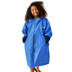 Regatta Kids Spirit Of Adventure Hooded Waterproof Warm Drying Changing Robe - 5-9 Yrs, Blue