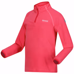 Regatta Kids Loco Half Zip Mini Stripe Outdoor Pullover Fleece - 3-4Yrs, Flamingo