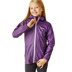 Regatta Kids Juniors Pack it III Waterproof Hooded Outdoor Walking Jacket Coat - 3-4Y, Sunset Purple