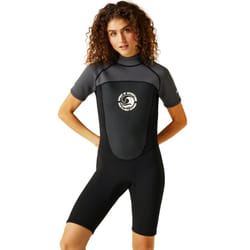 Regatta Womens Shorty Surfing Watersports Back Zip Wetsuit - 20/22, Dark Grey