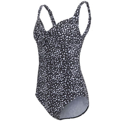 Regatta Womens Sakari Tummy Control Swim Swimming One Piece Costume - 8, Black Polka Dot