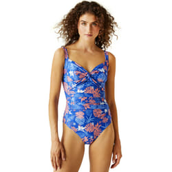 Regatta Womens Sakari Tummy Control Swim Swimming One Piece Costume - 10, Oxford Blue