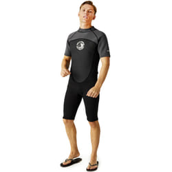 Regatta Mens Light Weight Quick Drying Warm Water Sports Surfing Short Wetsuit - M/L, Black/Dark Grey/White