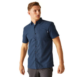 Regatta Men's Mindano VIII Short Sleeve Shirt - Navy Moonlight Denim - S