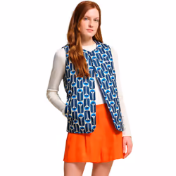 Regatta Womens Orla Kiely Quilted Bodywarmer Gilet Coat - 10, Navy Tall Flowers