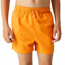 Regatta Kids Boys Skander III Elasticated Swim Swimming Shorts - 9-10 Yrs, Persimmon