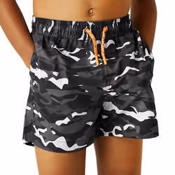 Regatta Kids Boys Skander III Elasticated Swim Swimming Shorts - 3-4 Yrs, Black Camo