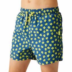 Regatta Kids Boys Skander III Elasticated Swim Swimming Shorts - 13 Yrs, Blue Turtle